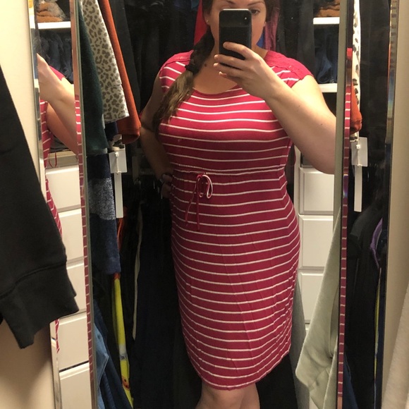 Maternity Dress w/ Lace Shoulders| Thyme Maternity - Picture 1 of 7